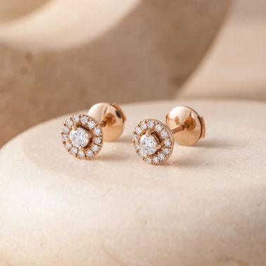 Lepage Victoria earrings rose gold and diamonds
