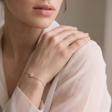 Lepage Coquette bracelet in yellow gold and diamond