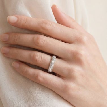 Lepage Duchesse wedding ring in white gold and diamonds