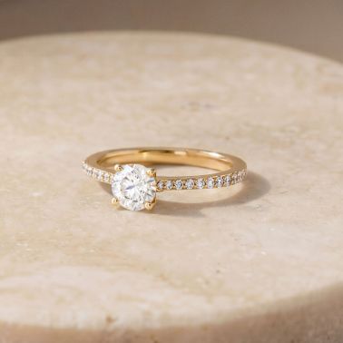 Solitaire Lepage Demoiselle en or jaune et diamants