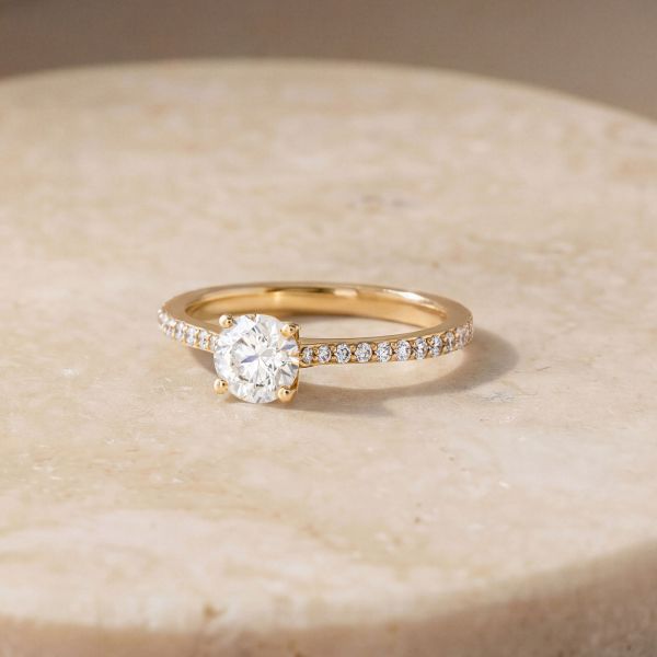 Solitaire Lepage Demoiselle en or jaune et diamants