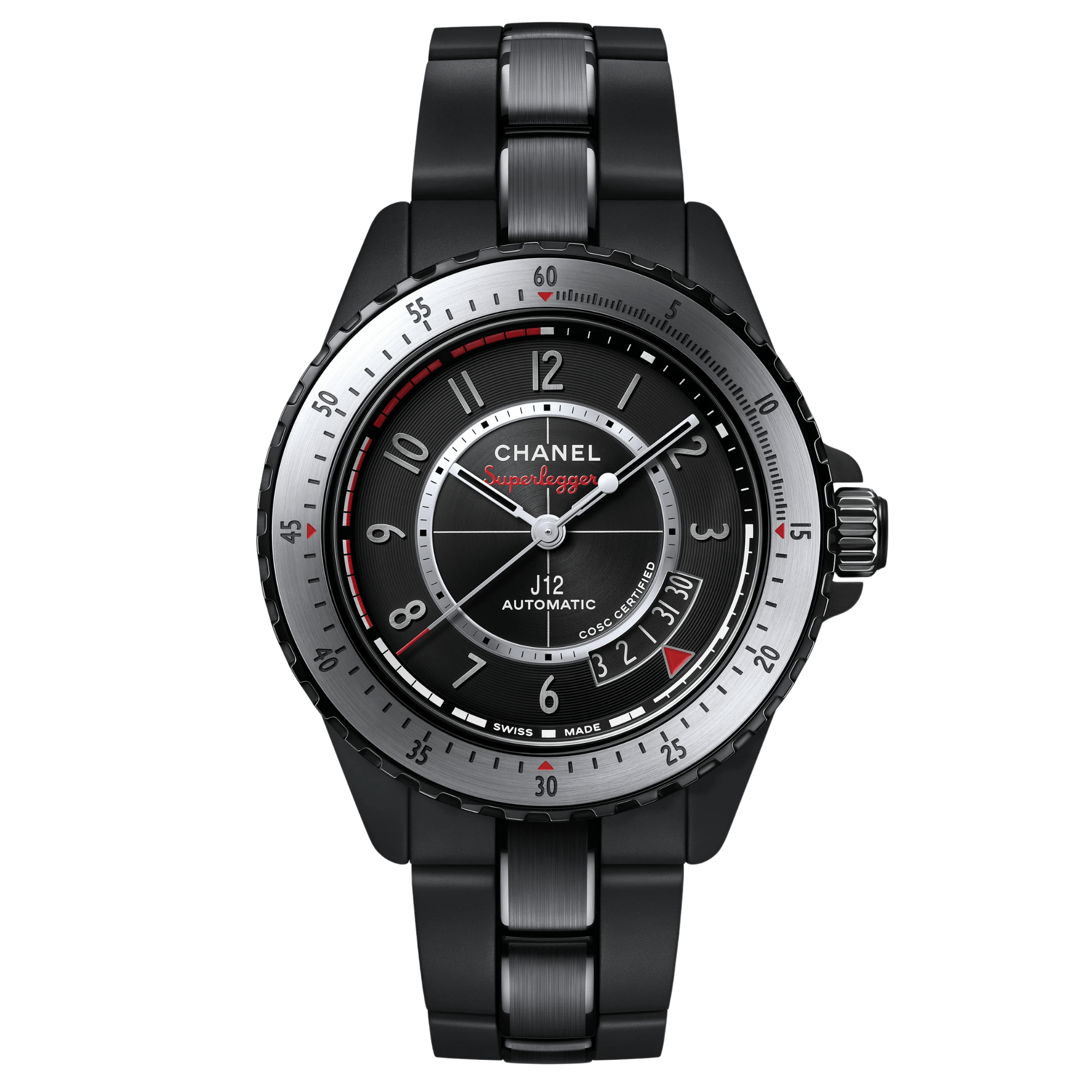 copy ofCHANEL J12 Quartz Ceramic Watch with Black Dial, 28 mm