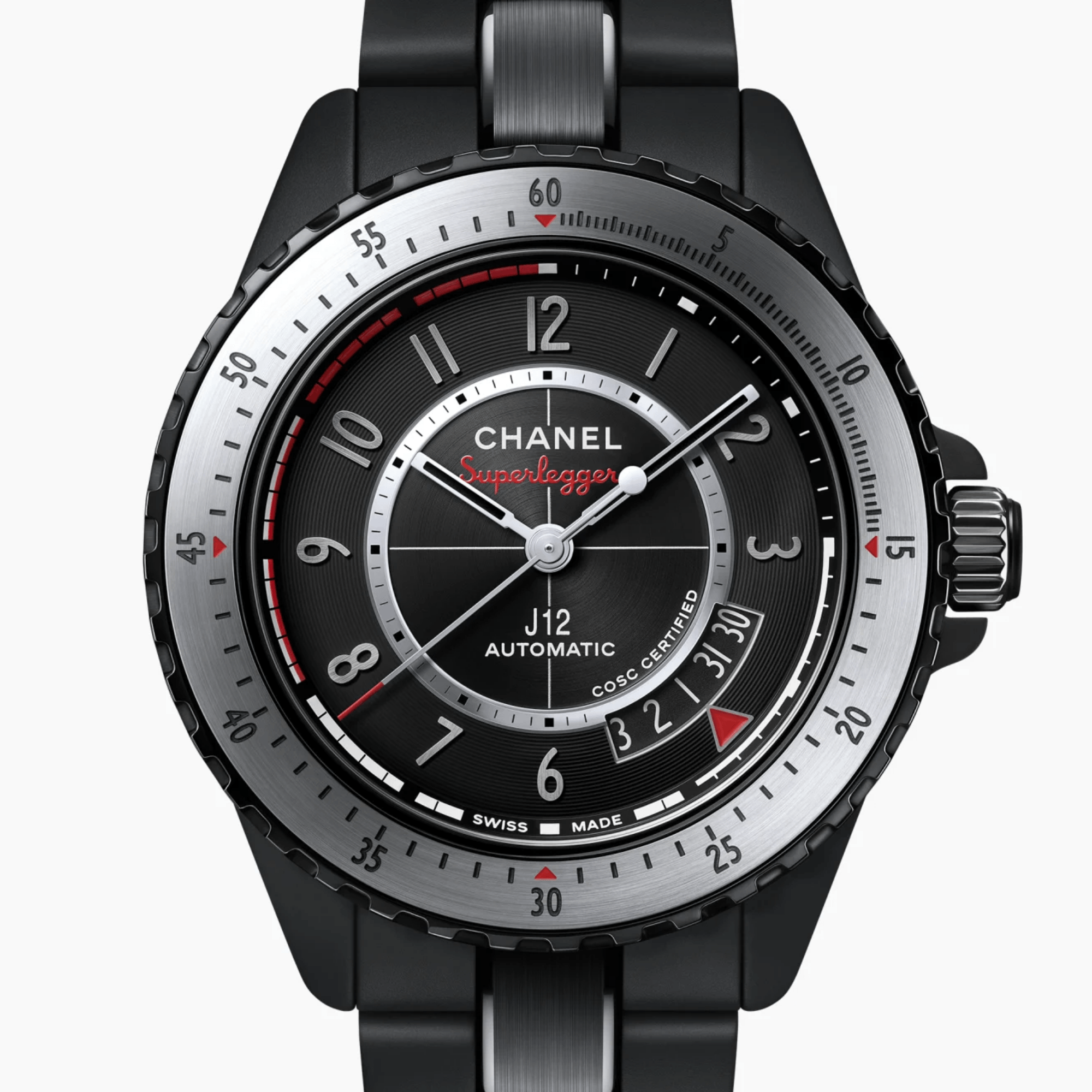 copy ofCHANEL J12 Quartz Ceramic Watch with Black Dial, 28 mm