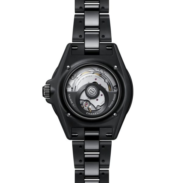 copy ofCHANEL J12 Quartz Ceramic Watch with Black Dial, 28 mm