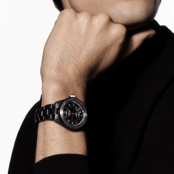 copy ofCHANEL J12 Quartz Ceramic Watch with Black Dial, 28 mm