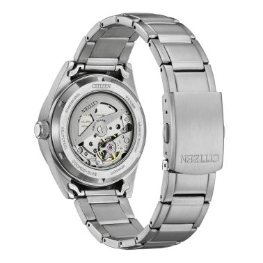 Montre Citizen Marine Mecha automatique cadran noir bracelet acier 38,5 mm