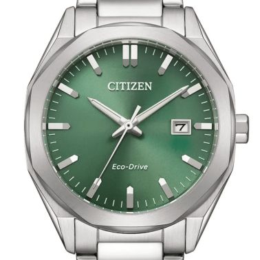 Citizen Unisex Eco-Drive green dial steel bracelet 38 mm