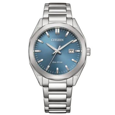 Citizen Unisex Eco-Drive blue dial steel bracelet 38 mm