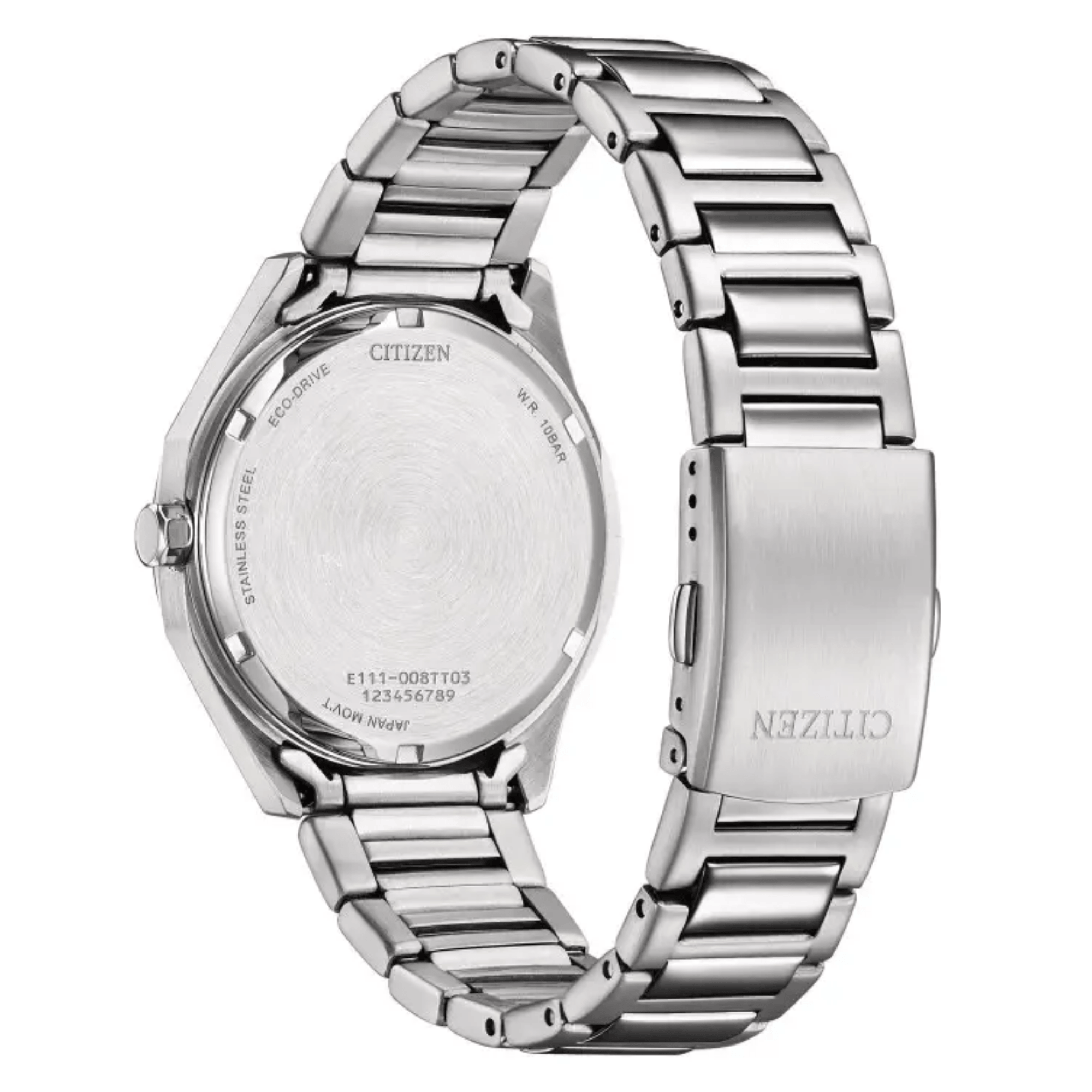Citizen Unisex Eco-Drive blue dial steel bracelet 38 mm