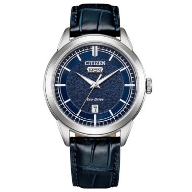 Citizen Elegance Classic Eco-Drive blue dial blue leather strap 40,5 mm
