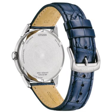 Citizen Elegance Classic Eco-Drive blue dial blue leather strap 40,5 mm