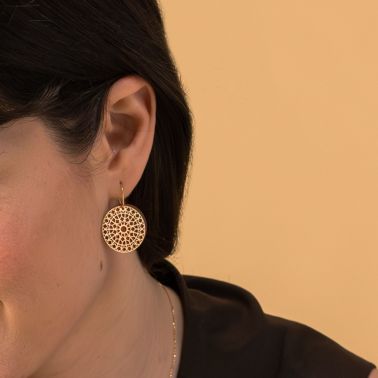 Jetons Lepage Colette Notre-Dame pour boucles d'oreilles en œil-de-tigre