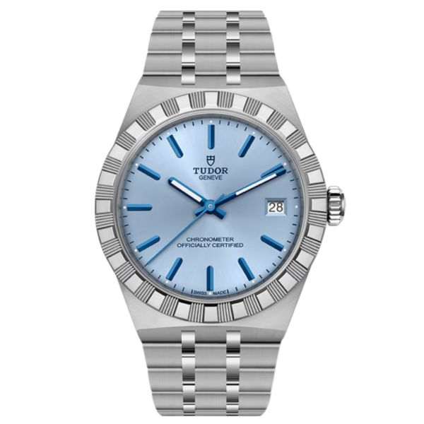 Montre Tudor Royal automatique cadran bleu clair bracelet acier 36 mm