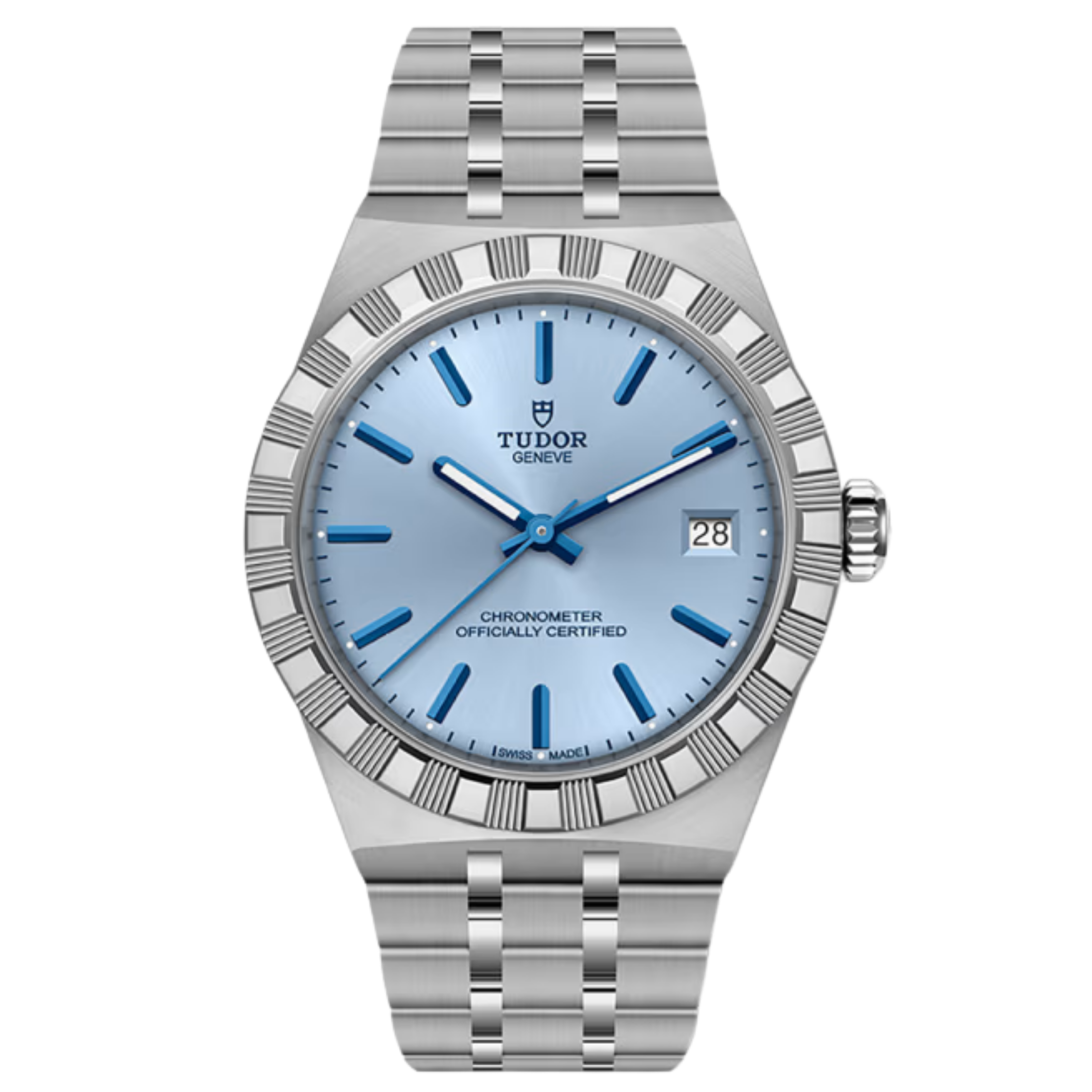 Montre Tudor Royal automatique cadran bleu clair bracelet acier 36 mm