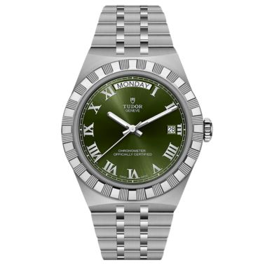 Montre Tudor Royal automatique cadran vert bracelet acier 40 mm