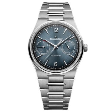 Montre Jaeger-LeCoultre Master Control Chronometre Date Power Reserve automatique cadran bleu bracelet acier 39 mm