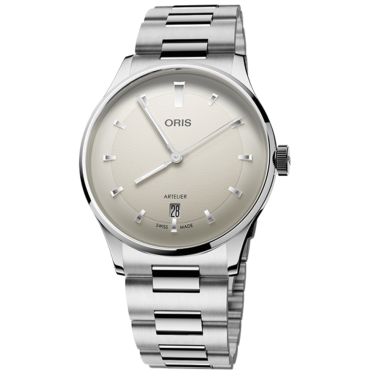 Montre Oris Artelier Date automatique cadran blanc bracelet acier 38 mm