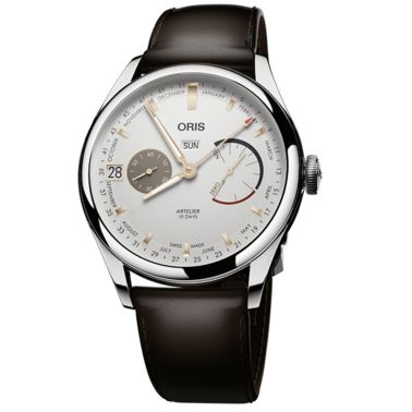 Montre Oris Artelier Calibre 113 cadran blanc bracelet cuir 43 mm