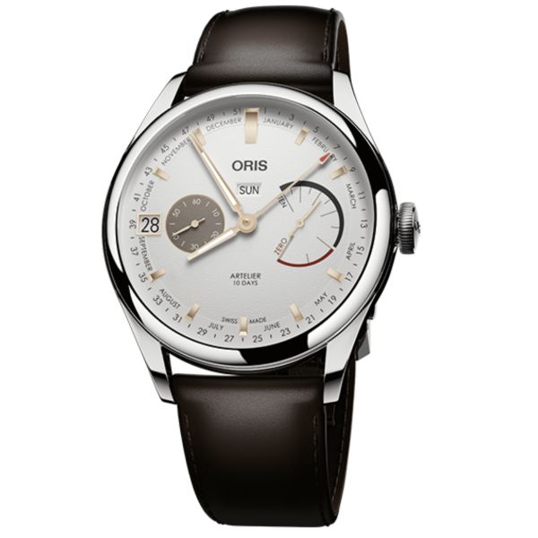 Montre Oris Artelier Calibre 113 cadran blanc bracelet cuir 43 mm