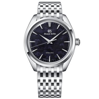 Montre Grand Seiko Elegance "Iwao Blue" Spring Drive cadran bleu bracelet acier 38,5 mm