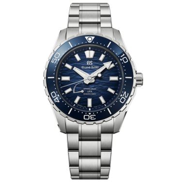 Montre Grand Seiko Evolution 9 Spring Drive U.F.A. Ushio 300 Diver cadran bleu bracelet titane 40,8 mm