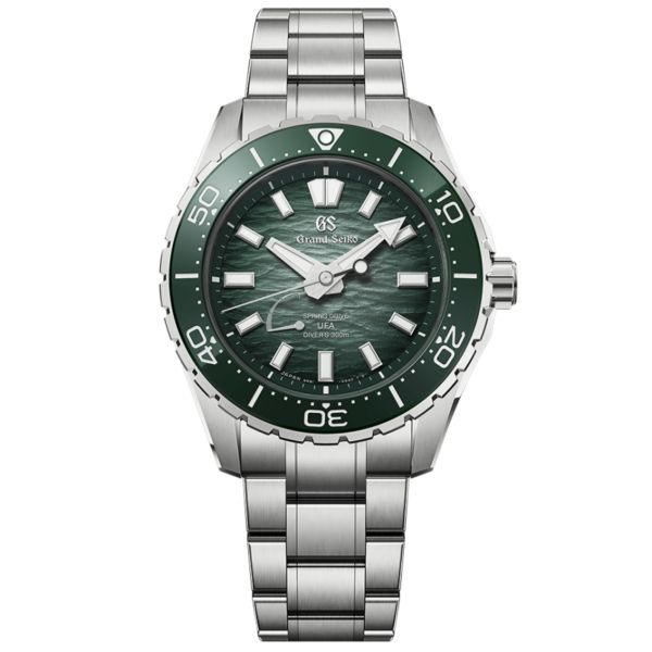 Grand Seiko Evolution 9 Spring Drive U.F.A. Ushio 300 Diver green dial titanium bracelet 40,8 mm