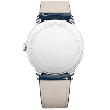 Baume & Mercier Classima Quartz Watch with Blue Dial and blue Leather Strap, 40 mm