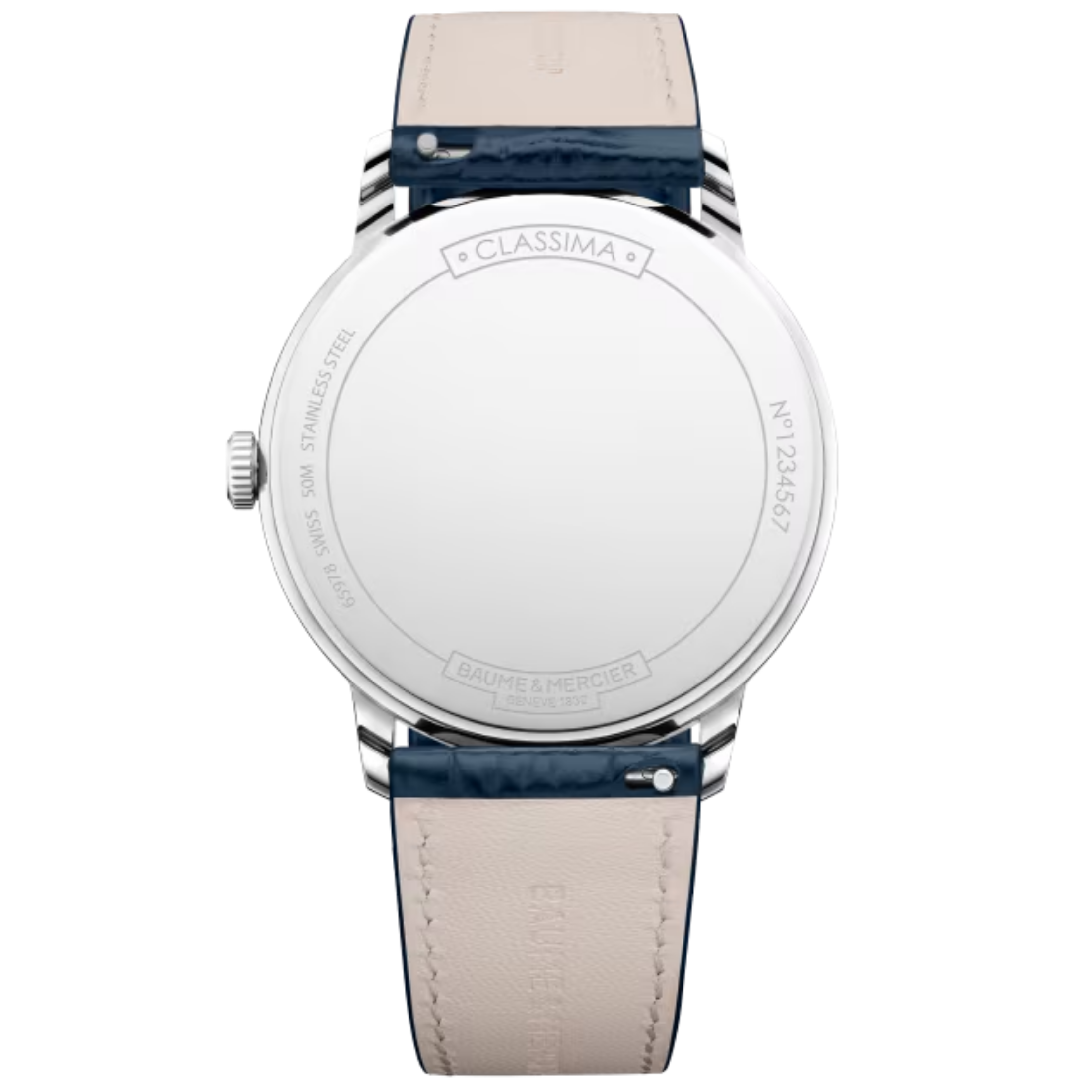 Baume & Mercier Classima Quartz Watch with Blue Dial and blue Leather Strap, 40 mm