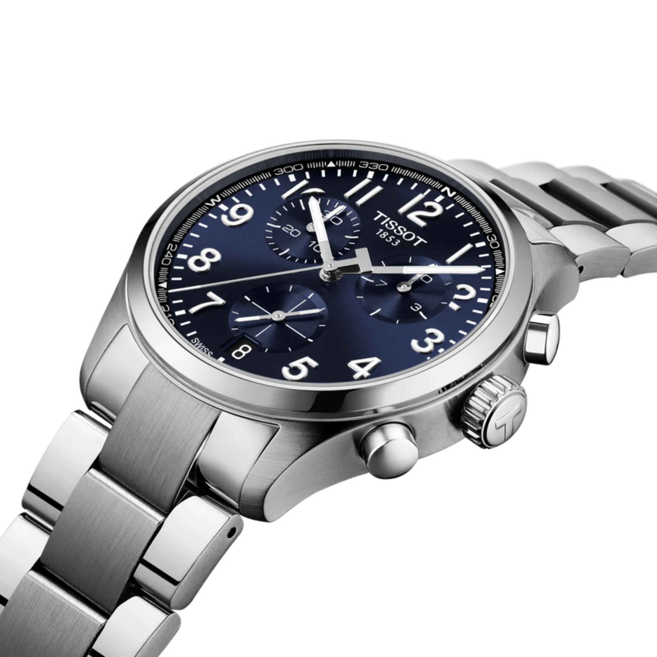 Montre Tissot Chrono L quartz blue dial steel bracelet 42 mm
