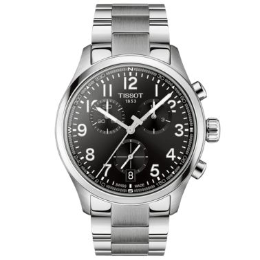 Montre Tissot Chrono L quartz black dial steel bracelet 42 mm