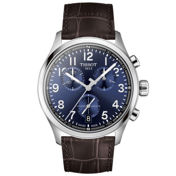 Montre Tissot Chrono L quartz blue dial leather strap 42 mm