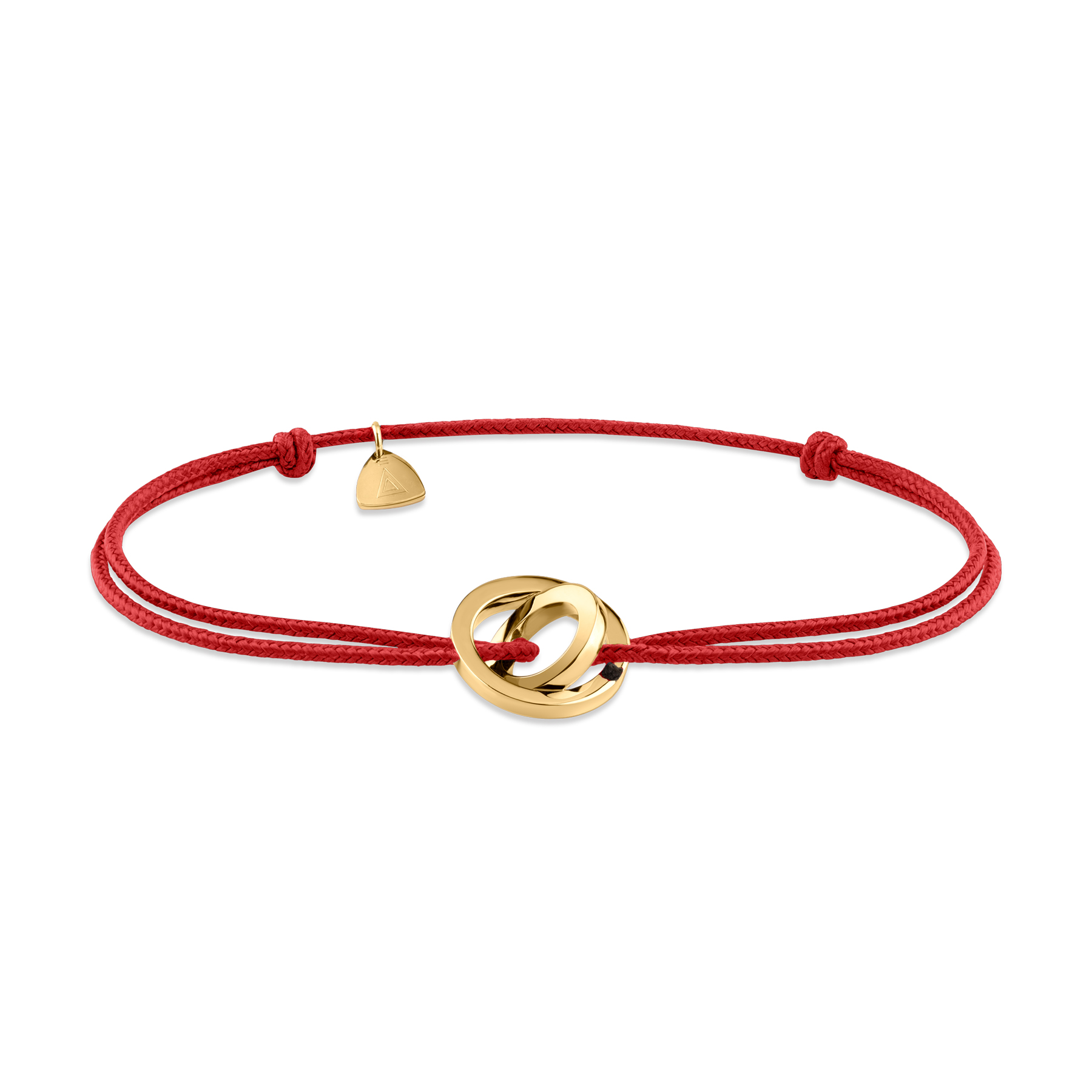 Bracelet Lepage Alba cordon rouge et or jaune