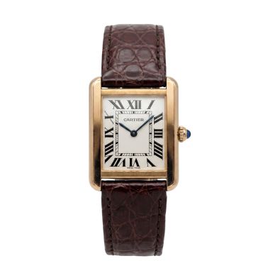 Montre Cartier Tank Solo or rose quartz 24,4 x 31 mm Full Set 2017