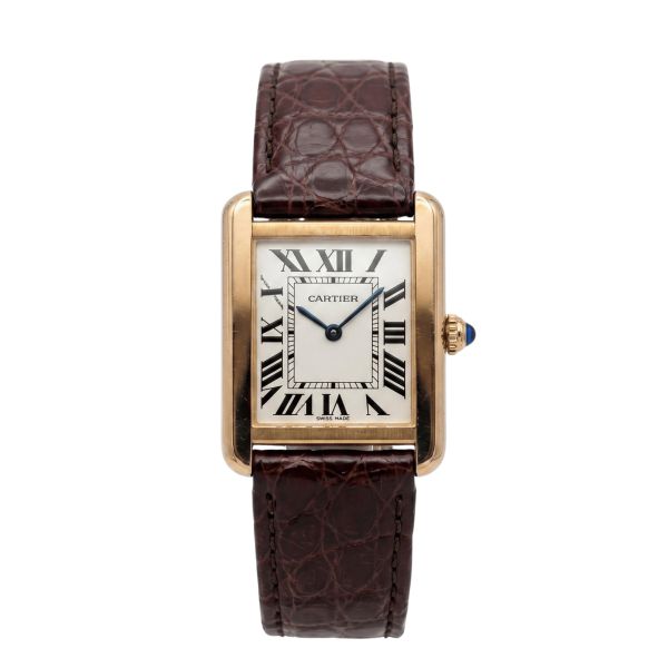 Montre Cartier Tank Solo or rose quartz 24,4 x 31 mm Full Set 2017