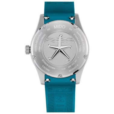 Mido Ocean Star 39 automatic watch blue dial steel bracelet 39 mm