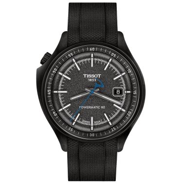 Tissot Pinarello Powermatic 80 black dial synthetic bracelet 43 mm