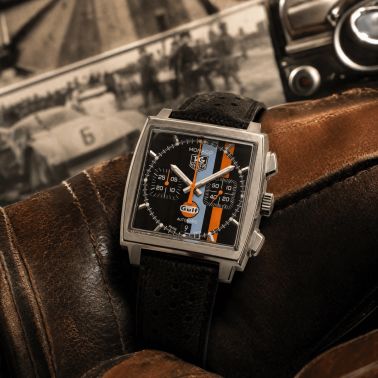 Montre TAG Heuer Monaco Gulf Calibre 17 automatique 38 mm Full Set