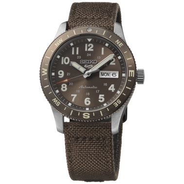 Montre Seiko 5 Sports Field Series automatique cadran brun bracelet nylon 41 mm