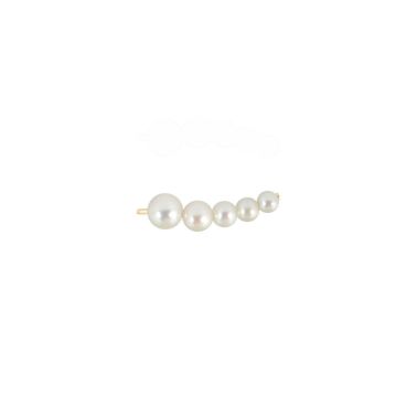 Claverin Earrings Flow yellow gold white pearls