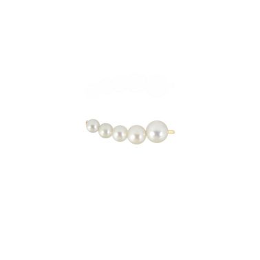 copy ofClaverin Flow Left Earring in Yellow Gold with White Pearls