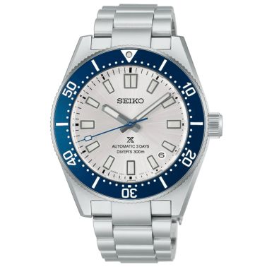 Montre Seiko Prospex Diver's 300M cadran argent bracelet acier 40 mm