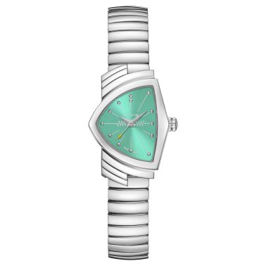 Montre Hamilton Ventura Quartz S cadran bleu bracelet acier