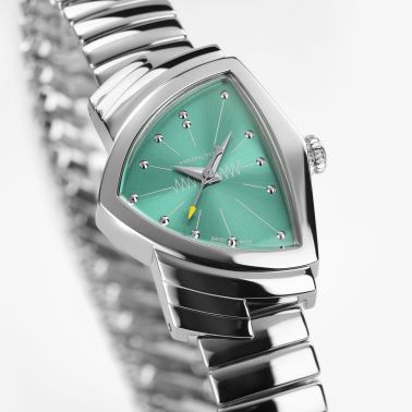 Hamilton Ventura Quartz S blue dial steel bracelet