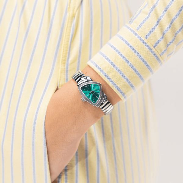 Hamilton Ventura Quartz S blue dial steel bracelet
