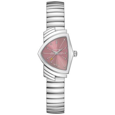 Montre Hamilton Ventura Quartz S cadran rose bracelet acier