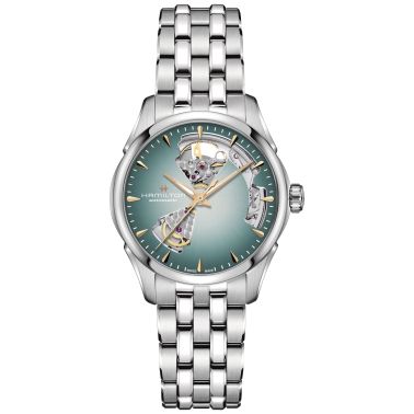Hamilton Jazzmaster Open Heart Auto watch blue dial steel bracelet 36 mm