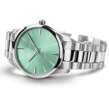 Montre Hamilton Jazzmaster Quartz automatique cadran bleu bracelet acier 40 mm