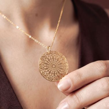 Médaille Lepage Colette Rosace en or jaune
