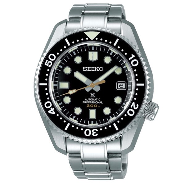 Montre Seiko Prospex Mer Diver's automatique cadran noir bracelet acier 44,3 mm