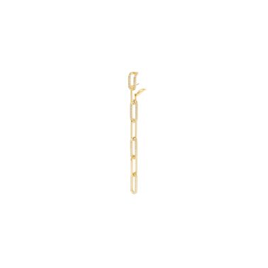 Dinh van Maillon single earrings in yellow gold and diamonds